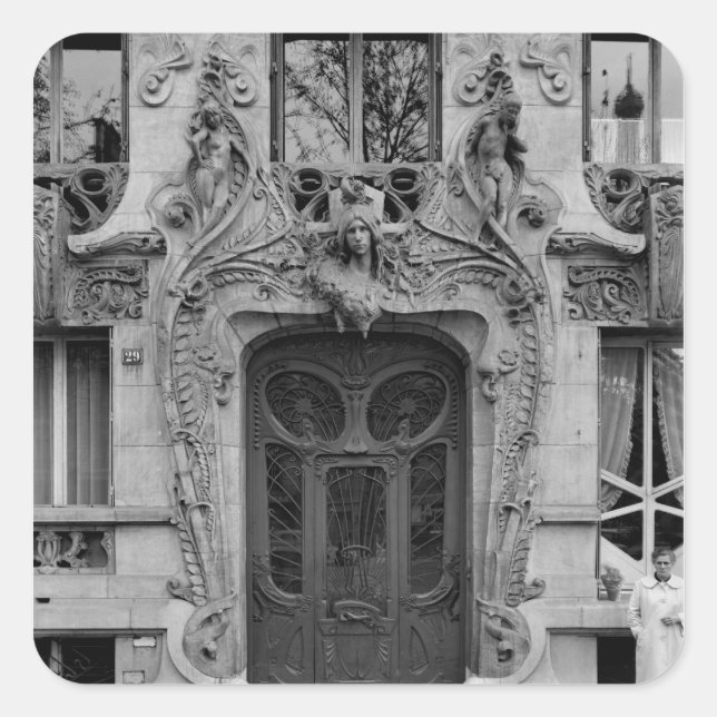 Pegatina Cuadrada Entrada a los apartamentos 2 (Anverso)