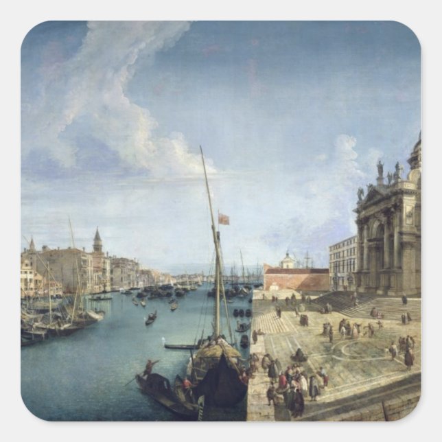 Pegatina Cuadrada Entrada al Gran Canal (Anverso)