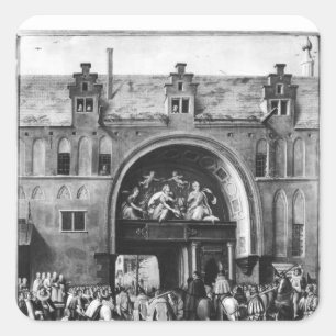 Pegatina Cuadrada Entrada de Hercule Francois de Francia