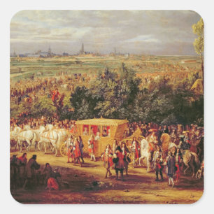 Pegatina Cuadrada Entrada de Luis XIV y Marie-Therese de