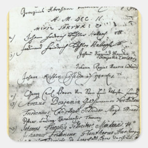 Pegatina Cuadrada Entrada en los registros de la Universidad Halle