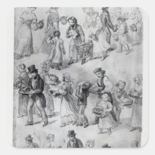 Pegatina Cuadrada Entrega de la cena, 1841