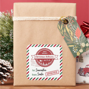 Pegatina Cuadrada Entrega Especial De navidades De Santa Sede