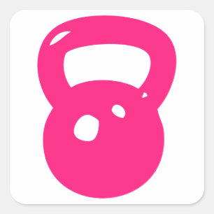 Pegatina Cuadrada Entrenamiento de Kettlebell