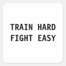 Entrenar duro, luchar con pegatinas fáciles