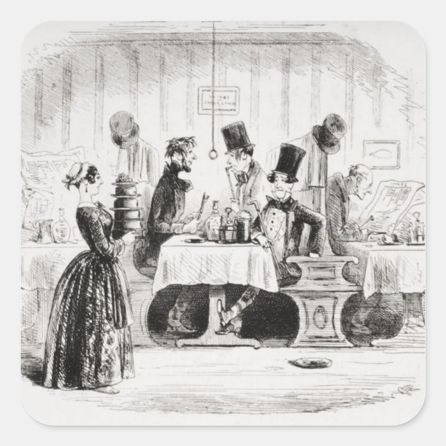 Pegatina Cuadrada Entretenimiento del Sr. Guppy (Anverso)