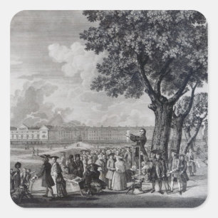 Pegatina Cuadrada Entusiasmo mostrado