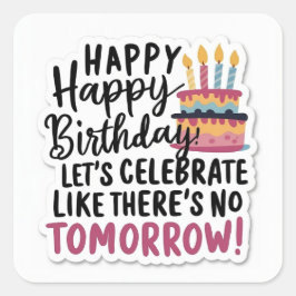 Pegatina Cuadrada Envejecimiento Como Vino Fino (O Tal Vez Queso)