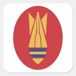 Pegatina Cuadrada EOD británico