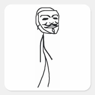 Pegatina Cuadrada Epic Fail Guy Rectangle Pegatinas
