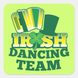 Pegatina Cuadrada EQUIPO DE baile irlandés