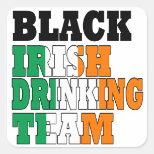Pegatina Cuadrada Equipo de bebidas de Irlanda del Norte