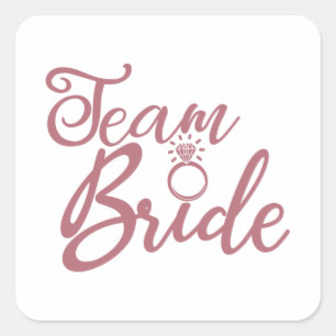 Pegatina Cuadrada Equipo de la Novia - Despedida de Soltera Fiesta N