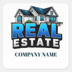 Pegatina Cuadrada 🏡 Equipo de Ventas de Propiedades Profesionales d