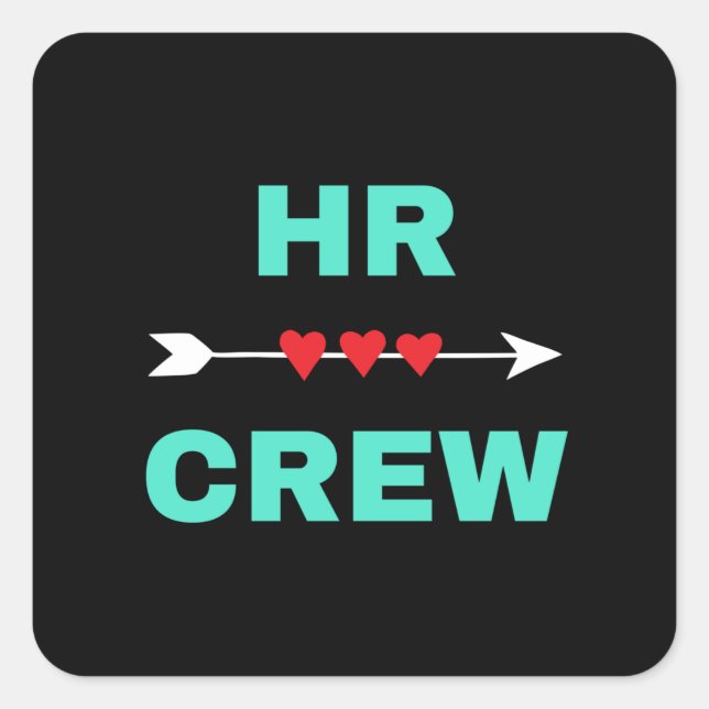 Pegatina Cuadrada Equipo HR (Anverso)