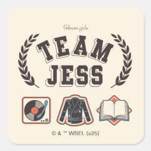 Pegatina Cuadrada Equipo Jess Gilmore Girls Diseño
