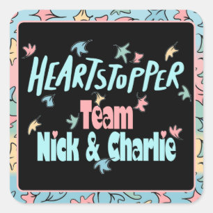 Pegatina Cuadrada Equipo Nick Y Charlie