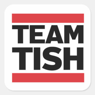 Pegatina Cuadrada Equipo Tish