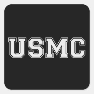 Pegatina Cuadrada Equipo USMC