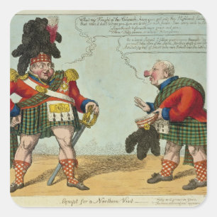 Pegatina Cuadrada Equipt para una visita septentrional, 1822