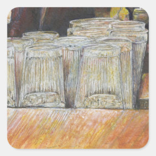 Pegatina Cuadrada Equivalente luminoso de emociones apasionadas