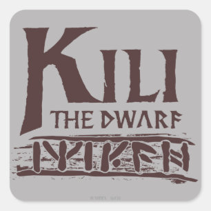 Pegatina Cuadrada Erebor - Kili Name