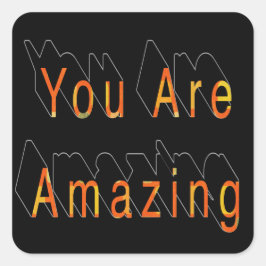 Pegatina Cuadrada ¡Eres increíble!