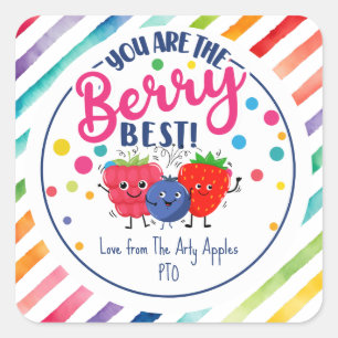 Pegatina Cuadrada eres la mejor berry