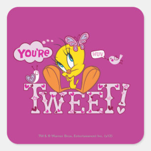 Pegatina Cuadrada Eres Tweet