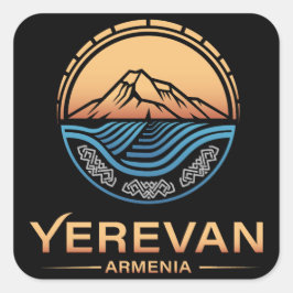 Pegatina Cuadrada Ereván Armenia