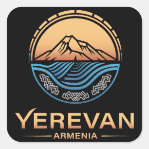 Pegatina Cuadrada Ereván Armenia