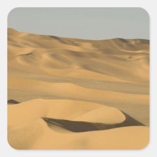 Pegatina Cuadrada Erg Awbari, desierto del Sahara, Fezzan, Libia.