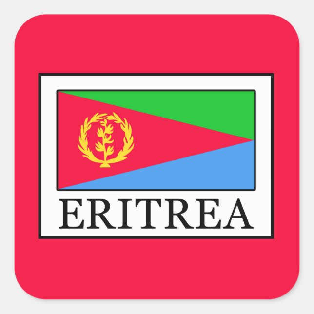 Pegatina Cuadrada Eritrea (Anverso)