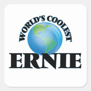 Pegatina Cuadrada Ernie más fresco del mundo