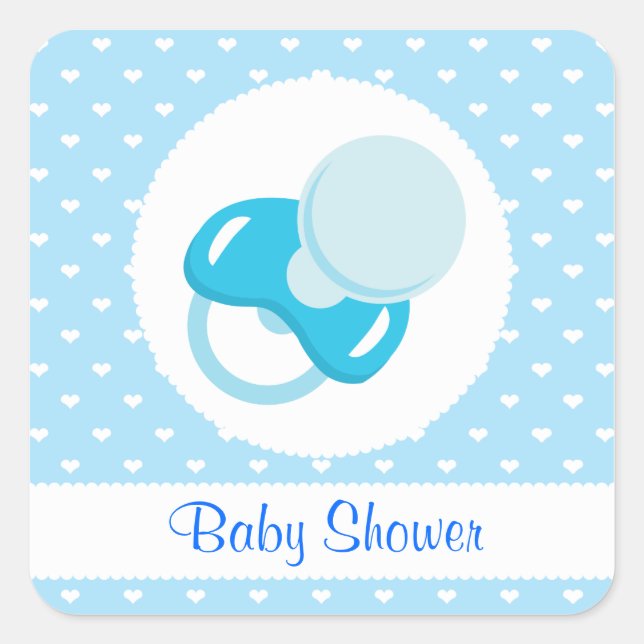 Pegatina Cuadrada Es el diseño de un niño bebé (Anverso)