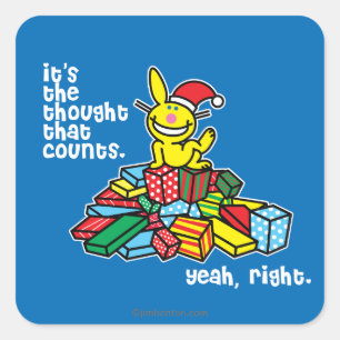 Pegatina Cuadrada Es el pensamiento que cuenta