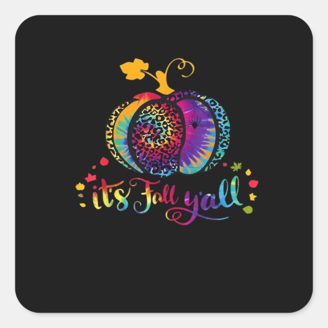 Pegatina Cuadrada Es el Salón de la Calabaza Imprenta del Leopardo d (Anverso)