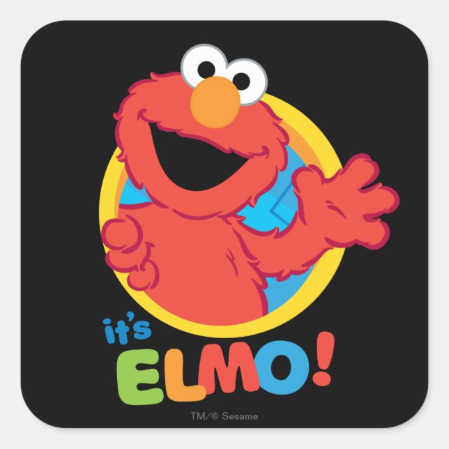 Pegatina Cuadrada Es Elmo (Anverso)