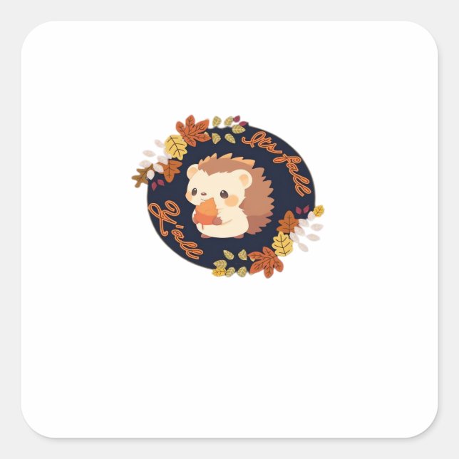 Pegatina Cuadrada Es Fall Y'all Simple Clean (Anverso)