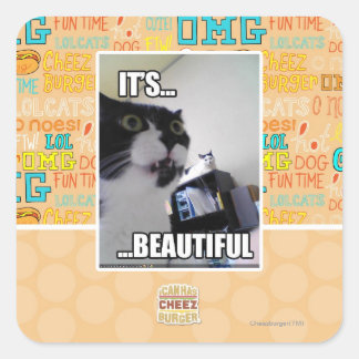 Pegatina Cuadrada Es hermoso
