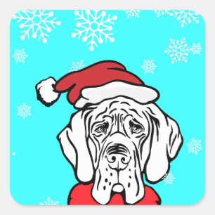 Pegatina Cuadrada Es hora de los Navidades