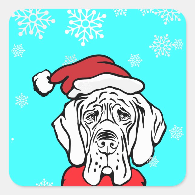 Pegatina Cuadrada Es hora de los Navidades (Anverso)