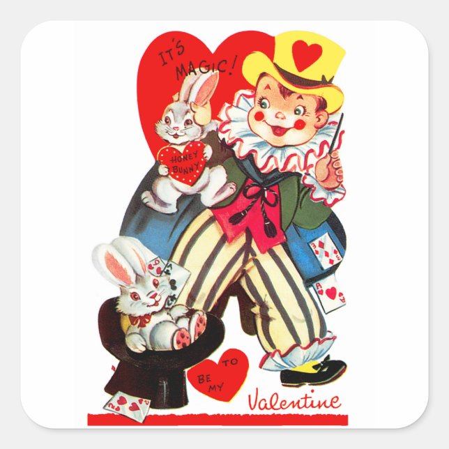 Pegatina Cuadrada Es Magic Honey Bunny (Anverso)