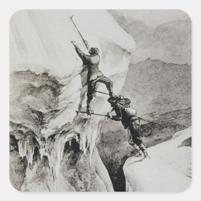 Pegatina Cuadrada ¿Es posible?, de 'Escaramuzas entre los Alpes' (Anverso)