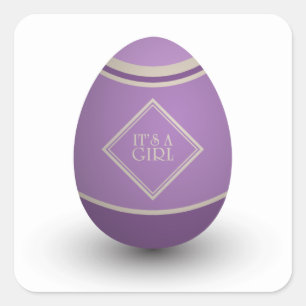 Pegatina Cuadrada es un huevo de cigüeña chica