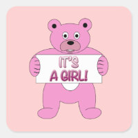 Es un oso rosa Chica