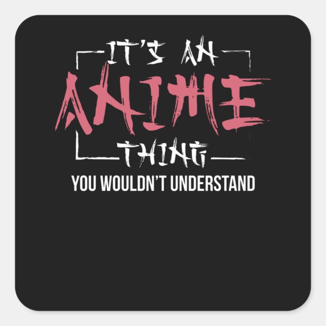 Pegatina Cuadrada Es una cosa animada | Regalo para animales (Anverso)