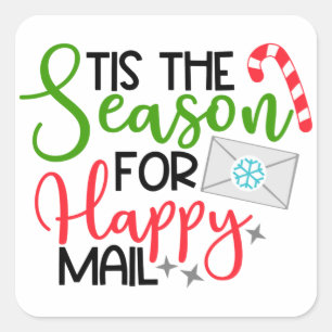 Pegatina Cuadrada Ésa es la temporada de Happy Mail