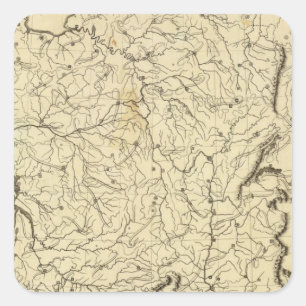 Pegatina Cuadrada Esbozo de Francia