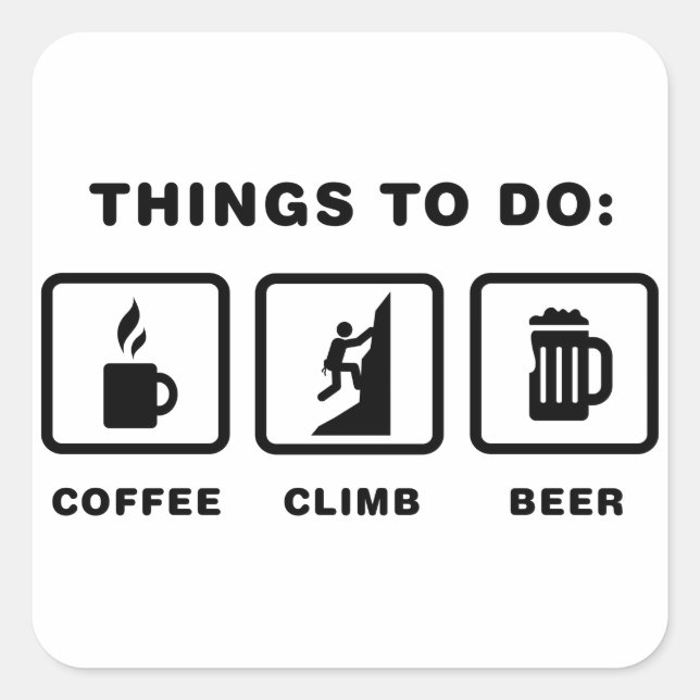 Pegatina Cuadrada Escalada (Anverso)